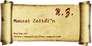 Maszal Zoltán névjegykártya